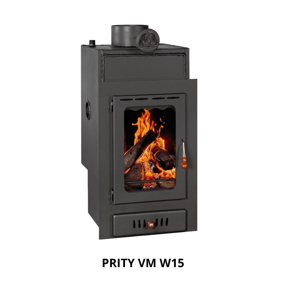 Wood Burning Fireplace with Back Boiler Prity VM W15 